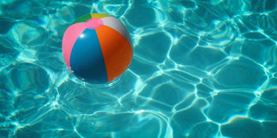 Beachball in a pool